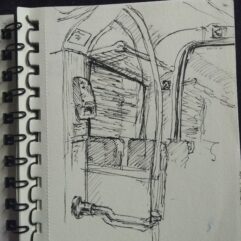 Erstes Bild des ersten Sketchbooks: die S-Bahn